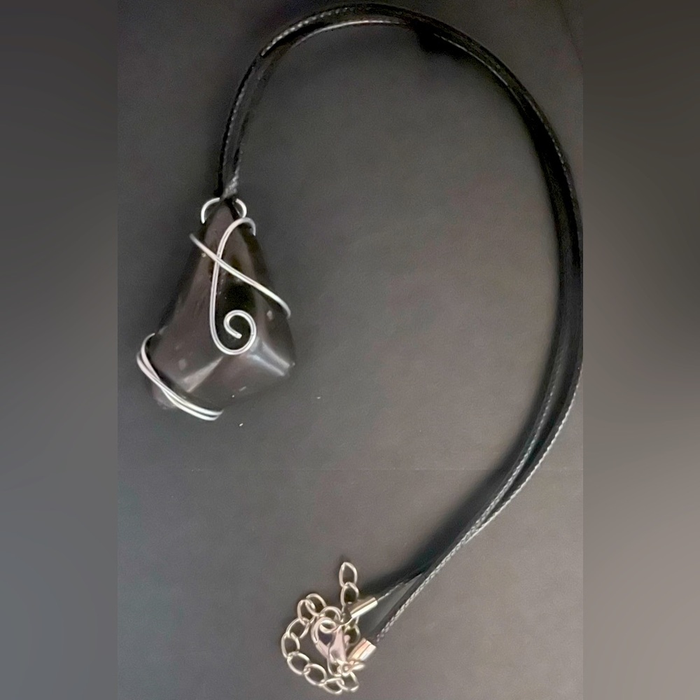 Wire Wrapped Black Onyx Pendant